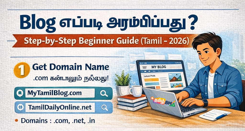 Blog எப்படி ஆரம்பிப்பது? (Step-by-Step Beginner Guide Tamil – 2026)